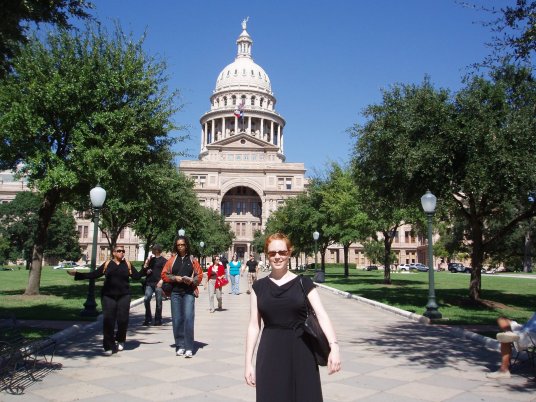 First appearance of my conference dress: Austin, TX, 2009.