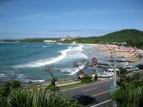View of Kenting's Nanwan Beach from my hotel room balcony.